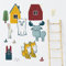 HEJ LØNNE Wandtattoo Kinderzimmer - Stickerbögen mit Wandsticker Kinderzimmer - 2 Bögen à 30 x 80 cm – Wanddeko Kinderzimmer - Wandsticker