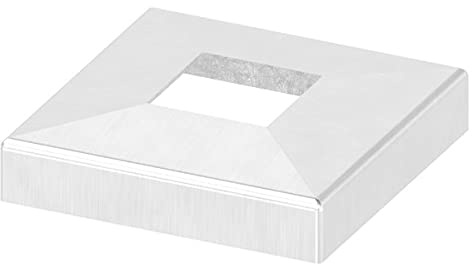 FeNau - Abdeckrosette - Maße: 108x108x25 mm - für Vierkantrohr: 40x40 mm - V2A - passgenaue Installation und präzises Finishing für Rohre