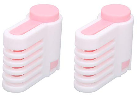 2 Stück Brotschneidemaschinen, Kuchenschneidemaschinen Brotscheibe Toasts Schichtung Hilfsbrotschneidemesser Küche Schneide Fixator Werkzeuge(Rosa)