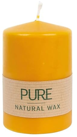 Pflanzen Kölle Kerze 'Pure', Safe Candle, Brenndauer ca. 25 h, Natur/senf, Wachs, 9 x 6 cm
