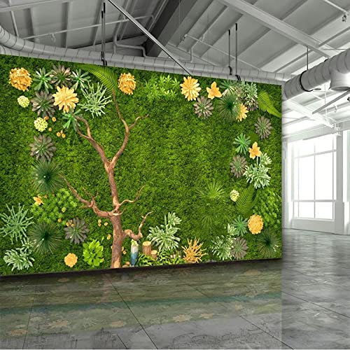 XTSWallpaper Verdure Plantes Arbres 140X70Cm Tapisserie Murales Papier Peint 3D Peinture Murale 3D Tapisserie Photo Poster Tableaux Muraux Salon Chambre Bureau Couloir Mural Décoration