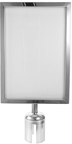 Porte Affiche a4 En Aluminium Avec Ceinture RéTractable, Support Signalisation Vertical, Cadre D'Affichage Pour IntéRieur Et ExtéRieur