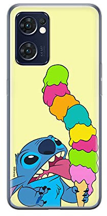Ert Group custodia per cellulare per Oppo RENO 7 5G originale e con licenza ufficiale Disney, modello Stitch 015 adattato in modo ottimale alla forma dello smartphone, custodia in TPU