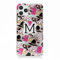 Personalised Initials Phone Case For Apple iPhones, 16, 15, 14,13, 12, 11, Pro Max, Mini, XR, SE Black & White Initial Name, Pink Hat Handbag Shoe Pattern Hard Phone Cover, Shoe Phone Case