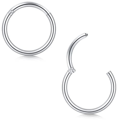 2stk Segmentring Clicker Piercing Nase Septum Ohr Helix Tragus Daith Ring Chirurgenstahl 20G 18G 16G