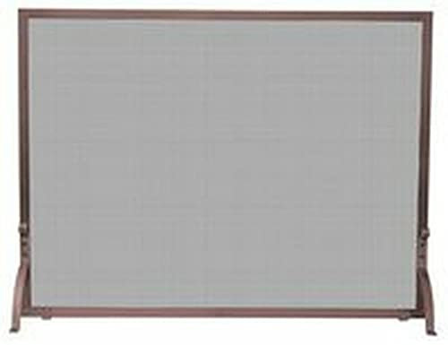 CAZARU Kaminschirme, Einzelpaneel, Antik-Kupfer-Finish, Kaminschirm – 83,8 cm H x 111,8 cm B, Kaminschirm, Flache Kaminschirme, dekorativ