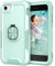 Knoowcase for iPhone SE 2020 Case iPhone 8 Shockproof SE 2022 Phone Case iPhone 7 Ring Military Grade Full Protective TPU Bumper Hard PC Back Cover Built-in Magnetic Kickstand Car Mount Case, Green
