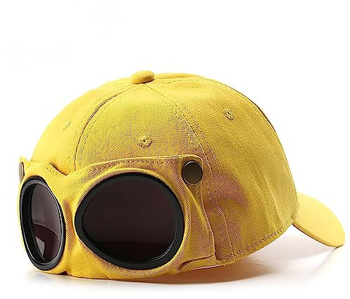 ZXRSJBL Gorra de Aviador Gafas Personalizadas Gorra con lengüeta de Pato Gafas de Sol para Hombre Visera para el Sol Gorra de béisbol para Moto