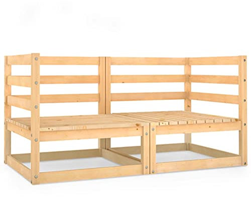 GuyAna 2-Sitzer-Gartensofa Kiefer Massivholz Faules Bodensofa Sofa Schlafsofa Bettcouch