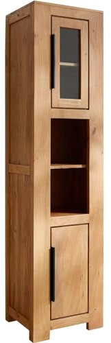 Badschrank Solidu Akazie Natur 45x185 cm Hochschrank