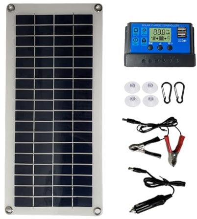 panneau solaire Ensemble de panneaux solaires avec onduleur 1000W, 12V, cellule solaire, contrôleur 10A-60A, Kit de plaque solaire for téléphone, camping-car, voiture, chargeur MP3, batterie extérieur
