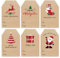 Aufkleber Weihnachten, 96 Stück Kraftpapier Weihnachtsaufkleber, Selbstklebende Weihnachtsetiketten, Weihnachtsgeschenke Sticker Etiketten für Geschenkverpackung, Weihnachtsdekoration, 5 x 7.6cm