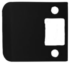 QCAA Baguette à lèvres étendue en laiton massif, 6,3 x 6,3 cm, noir mat, 1 paquet, fabriquée à Taiwan