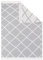 TAPISO Azteca Teppich Kurzflor mit Fransen Baumwolle Grau Creme Waschbar Beidseitig Anwendbar Modern Gittermuster Wohnzimmer Schlafzimmer Küche ÖKOTEX 160 x 230 cm