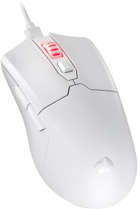 Redragon M995 Wired Gaming Mouse, 26000 DPI Optical Gamer Mouse with 6 Programmable Buttons & 5 Backlit Modes, Software Supports DIY Keybinds, White