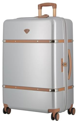 JUMP Jumbo-Koffer RPET Riviera ECO mit 4 Rädern (8302RE) (Silber), silber, RPET Jumbo-Koffer mit 4 Rädern
