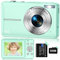Digitalkamera Fotokamera HD 1080P 44MP, Fotoapparat mit 32GB Speicherkarte, Wiederaufladbare Kamera fotokamera mit 16X Digitalzoom digicam für Kinder, Erwachsene, Mädchen, Jungen(Grün)