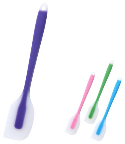 Silicone Spatula Spatulas for Cooking 450°F Heat Resistant Seamless Rubber Spatulas Non-Stick Silicone Kitchen Utensils for Cooking, Baking and Mixing (Purple)
