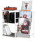 HYCFYJR Giradischi Porta Vinili, Mobile Giradischi con Porta Vinili 3 livelli, Porta Vinili da Mobile con Now Playing Vinyl Stand, Mobile Giradischi per Soggiorno, Grigio e Bianco