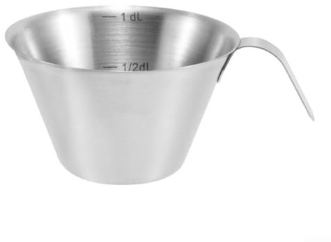 Taza medidora de acero inoxidable, taza medidora de acero inoxidable, herramientas de espresso, crema de café, cóctel, herramienta útil, vaso medidor de espresso