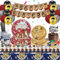 Décorations Anniversaire Wizard, Kit Anniversaire Wizard, Wizard Vaisselle Jetable Anniversaire Assiettes en Papier Tasses Serviettes Nappes Bannière de Wizard Ballons