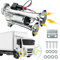 Hupe 12v Elektrische Lufthorn,Drucklufthorn Single Trompete Hupe Kompressor Chrom Zink Dual Trompete,Air Horn mit Kompressor für alle 12V Fahrzeuge LKW Lörries Züge Boote Cars Vans