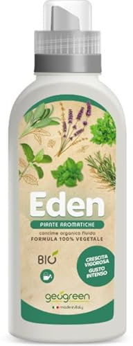 Geogreen Eden Piante Aromatiche Concime Concentrato Liquido Organo Minerale Ideale per Piante Aromatiche in Vaso e in Piena Terra 500 gr