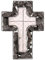 Wetterfestes Metallkreuz mit Anthrazitfarbenen Steinen - Kreuzförmige Pflanzschale für Grabdekoration & Garten - Robustes Pflanzkreuz für Friedhof & Außendekoration - Dekoratives Kreuz aus Metall
