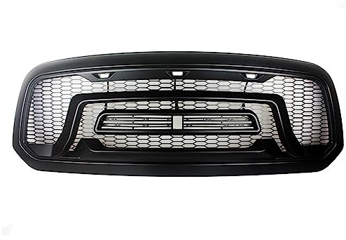 DZSMSRTG KüHlergrill Grill Auto-Frontgrill Rebel Style Hood Light Upper Für Dodge Für Ram 1500 2013–2018 FrontstoßStange(White Light)