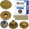 Näh-freie Druckknöpfe, Ø 15 mm, 20 Paare, in Bronze, Set ohne Werkzeug, Stoffclips für DIY, Druckknopf mit Ringfeder Verschluss, Reparatur Metall Knöpfe, Ersatz Knopf Nähzubehör, Ringfederdruckknopf
