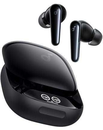soundcore Liberty 4 Pro by Anker, Noise Cancelling Wireless Earbuds, 7-Sensor and Real-Time Adaptive Noise Cancelling, 2× Faster Charging, Studio-Level Hi-Fi Music, Clear Calls (Glossy Black)
