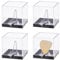 DICOSMETIC 4Pcs Acrylic Guitar Pick Display Case with Plastic Base Guitar Pick Stand Holder 5.15x6cm Guitars Picks Rack Storage Collection for Any Collectable Guitars Picks Decoration