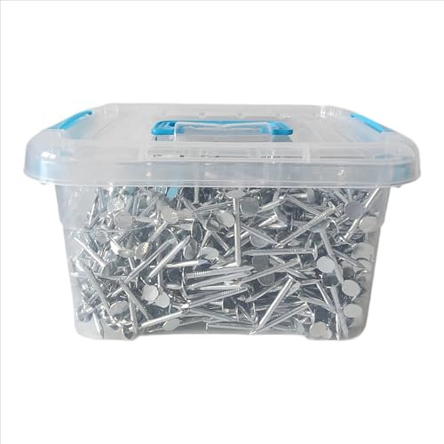 2 kg Pappnägel 3.0x30 Dachpappnägel Dachpappstifte verzinkt (3.0x25mm) Verzinkte Dachpappen-Nägel – 2kg-Packung inkl. praktischer Aufbewahrungsdose + gratis Arbeitshandschuhe