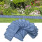Rasenkante aus Kunstoff 10pcs,2.5m Biegbarer beetumrandung Kunststoff Design,für Balkon,Terrasse, Rasens Standard gartenpalisade anthrazit. (L x H): 25x 23cm(Grey, 10 pcs)