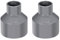 TOP-VIGOR Lot De 2 Raccords Réducteurs PVC DWV 25mm x 50mm Adaptateur De Tuyau Pour Réduction De Diamètre, Connexion Étanche Pour Systèmes D'Eau Potable Et Construction, Gris