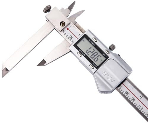 Digital Offset Messschieber, mit verstellbarem Messschenkel, 150 mm Schieblehre Digital Edelstahl, Elektronik Messschieber Messwerkzeuge, LCD Display (150mm)