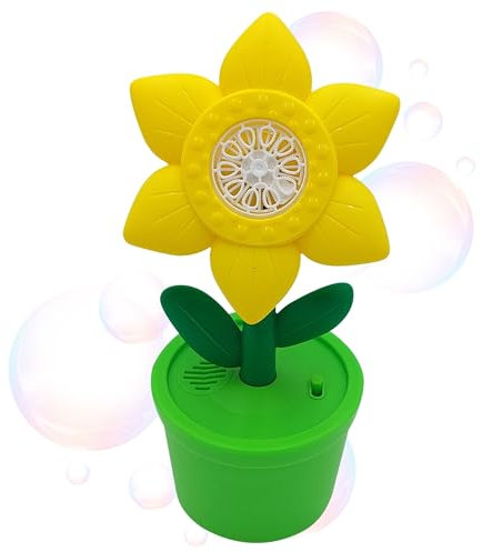 Seifenblasenmaschine, Seifenblasenblume + Flüssigkeit 80ml, LED Licht Seifenblasenmaschine für Geburtstag Party Hochzeit Seifenblasen Maschine für Kinder Blasenmaschine (0911)