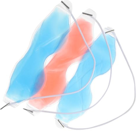 Kühlende Gel Augenmaske 3 Stück aus Pvc zur Augenpflege | Kältekompresse, gegen Augenringe und Augenbelastung, für Therapie zu Hause, Jederzeit und Überall Zufällige Farbe