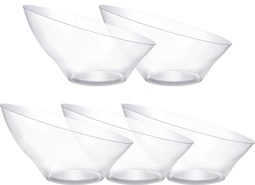 Bestluck 20 Oz Clear Plastic Party Bowls, 12 Pack | Disposable Snack Bowls for Chips, Candy, Salad, Snacks & Fruit, Perfect for Parties, Buffets & Everyday Use