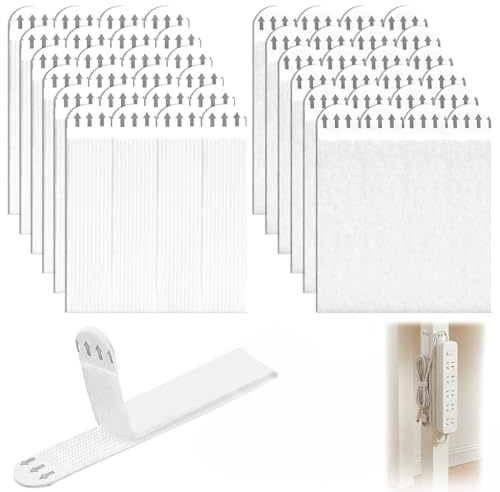Bilder Aufhängen Ohne Bohren Klettband Selbstklebend Extra Stark 24 Paare(48 Streifen) Rückstandsfrei Abnehmbar Doppelseitige Aufhängestreifen Ohne Nägel für Bilderrahmen Poster Wanddeko
