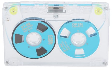 Eacam Beschreibbare Audiokassetten, Hochwertige Leere Kassetten für Musikproduzenten, 46 Minuten, PC-Gehäuse, 9,9 X 6,5 X 0, cm (Blau)