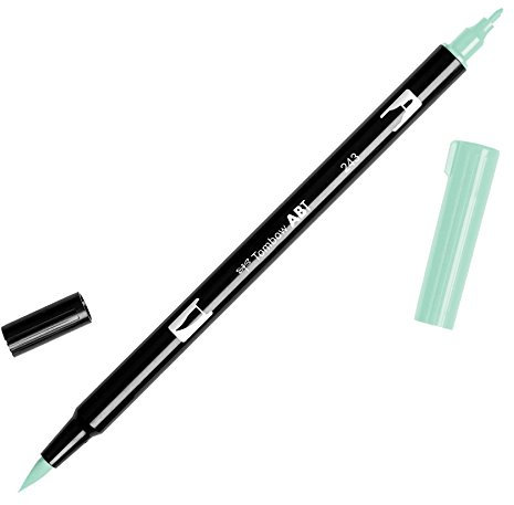 Tombow ABT-243 Fasermaler Dual Brush Pen mit zwei Spitzen, mint, 1 Stück (1er Pack)