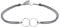 LES POULETTES BIJOUX - Bracelet Lien Argent 925 Anneaux Toi et Moi - Classics - Gris