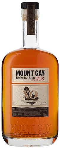 Mount Gay XO mit 43% vol. (1 x 0,7l) | Karibischer Extra Old Rum von der Insel Barbados | Vollmundiger Blend aus bis zu 17 Jahre lang gereiften Rumsorten