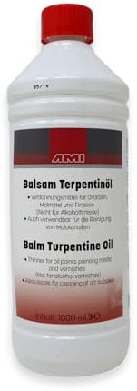 AMI - Genuine Distilled Gum Turpentine for Artists - Multi-Use - 1000ml