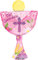 amscan Super/Shape:1st CommPink Chalice, Multicolor, 31