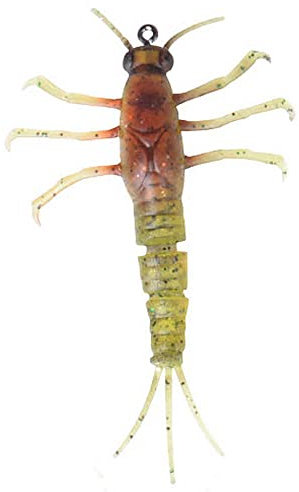 Savage Gear 3D TPE Mayfly Nymph 5cm 2,5g - Maifliege, Farbe:Olive