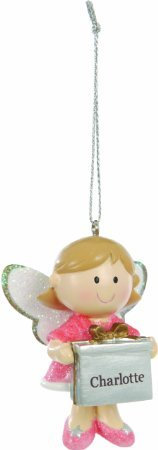 Suki Gifts Cute Fairy Decoration Ornament Bauble with engraved name - personalised