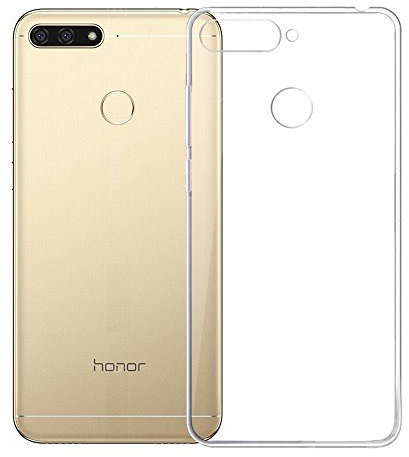 REY Coque pour Huawei Honor 7A / Y6 Prime 2018, TPU Transparent en Silicone, Ultra Fine 0.33mm
