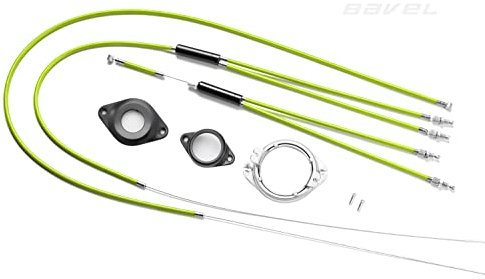 Bavel BMX Bike Gyro Brake Cables Front + Rear (Upper + Lower) Spinner Rotor Set Kit (green)